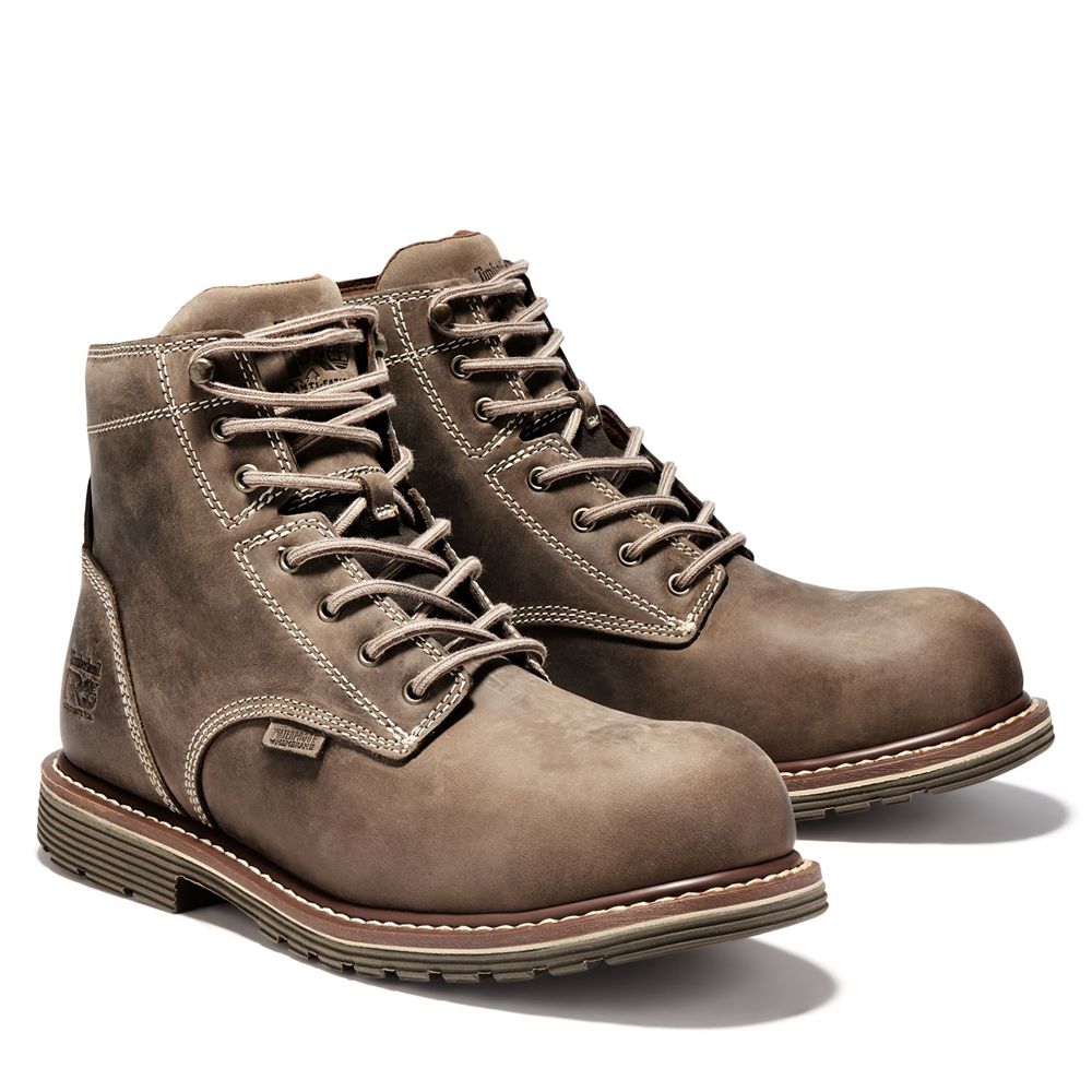 Botas Pro Timberland Argentina Hombre - Pro Millworks 6\" Comp Toe - Marrones - YABSPI-807